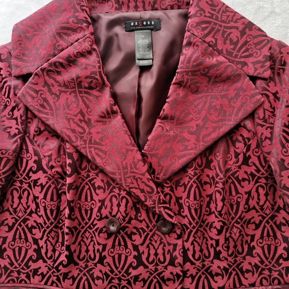 Vintage Axcess Raspberry Velvet Jacket - Picture 2 of 7
